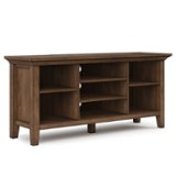 Simpli Home - Redmond solid wood 53 inch Wide Transitional TV Media Stand in Rustic Natural Aged Brown For TVs up to 60 inches - Rustic Natural Aged Brown