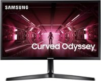 Samsung - Odyssey Gaming CRG5 Series 24” LED Curved FHD FreeSync Monitor - Black - Black