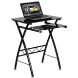 Flash Furniture - Norris Rectangle Contemporary Glass  Home Office Desk - Black