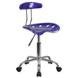 Flash Furniture - Elliott Contemporary Plastic Swivel Office Chair - Deep Blue