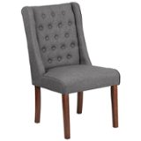 Flash Furniture - Hercules Preston  Midcentury Fabric Dining Chair - Upholstered - Gray Fabric