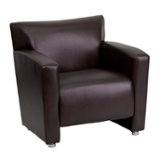 Flash Furniture - Hercules Majesty  Contemporary Leather/Faux Leather Reception Chair - Brown
