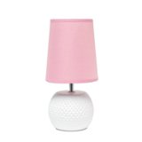 Simple Designs - Studded Texture Ceramic Table Lamp - Pink