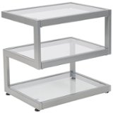 Flash Furniture - Ashmont Collection End Table - Clear/Silver