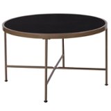 Flash Furniture - Chelsea Collection Coffee Table - Black Top/Matte Gold Frame
