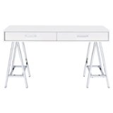 OSP Home Furnishings - Vivid 2 Drawer Desk - White/Chrome