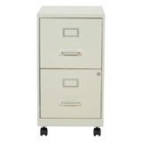 OSP Home Furnishings - 2 Drawer Mobile Locking Metal File Cabinet - Tan