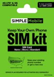 Simple Mobile - Keep Your Own Phone SIM Card Kit - Multi