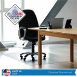 Floortex - Glaciermat Heavy Duty Glass Chair Mat for Hard Floors & Carpets - 36" x 42" - Crystal Clear