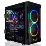 CLX - SET Gaming Desktop - AMD Ryzen 7 5700X - 16GB Memory - GeForce RTX 3050 - 500GB M.2 NVMe SSD + 2TB HDD - Black