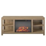 Ameriwood Home - Melville Fireplace Console TV Stand (65") - Natural