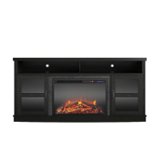 Ameriwood Home - Ayden Park Fireplace TV Stand (65") - Black Oak