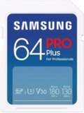 SAMSUNG Pro Plus 64GB SDXC Memory Card, Up-to 180MB/s, UHS-l, C10,U3,V30
