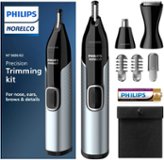 Philips Norelco - Nose Trimmer 5000 for Nose, Ears, Eyebrows Trimming Kit, NT5600/62 - Black/Silver