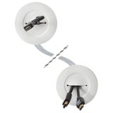 Sanus - 5-Piece 3-3/4-In X 3.75-In PVC Flat Screen TV Kit - White