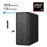 HP Upgraded OmniDesk Desktop (AMD Ryzen 5 8500G, 16GB DDR5, 1TB