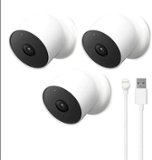 Google Nest Cam Outdoor or Indoor/Battery 2nd Generation (3 Pack