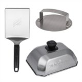 Blackstone - 3-Piece Press and Sear Smash Burger Kit with Burger Press, Burger Spatula, and Basting Dome - Silver