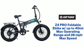 GoTrax Z4 PRO Foldable Ebike w/ up to 40mi Max Operating Range and
