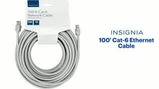 Insignia™ 100' Cat 6 Ethernet Cable Gray NS-PNW76C0 - Best Buy
