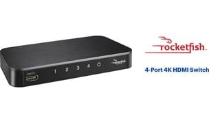 Rocketfish™ 4 Port 4K 60Hz HDMI Switch Box Black RF-G1501 Rocketfish™ 4 Port 4K 60Hz HDMI Switch Box Black RF-G1501