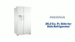 Insignia™ 26 5/16 Cu. Ft. Side by Side Refrigerator White NS