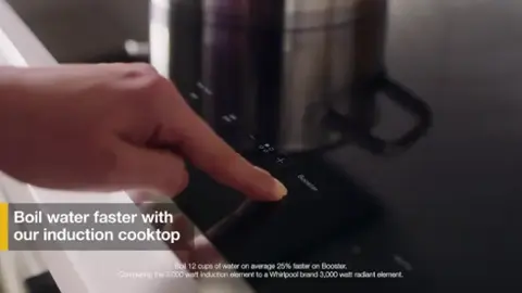 Whirlpool cooktops with fast boil