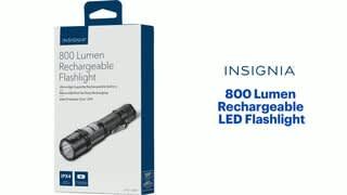 800 lumen rechargeable led flashlight insignia Insignia™ 800 Lumen Rechargeable LED Flashlight Black NS-CFL300A