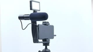 DigiPower Kit de Vlogging Follow Me con luz LED de vídeo micrófono