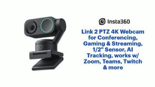 Insta360 Link 2 PTZ 4K Webcam for Conferencing, Gaming & Streaming