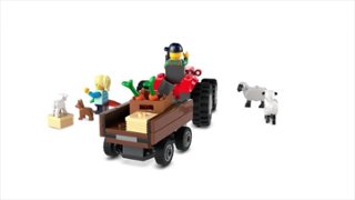 チョッコットランド。 LEGO City Red Farm Tractor with Trailer & Sheep Building Toy