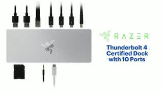 Razer Thunderbolt 4 Certified Dock with 10 Ports Mercury Razer Thunderbolt 4 Certified Dock with 10 Ports Mercury