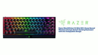 Razer BlackWidow V4 Mini 65% HyperSpeed Wireless Mechanical Orange