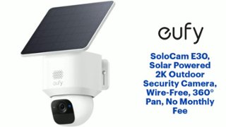 eufy SoloCam E30, Solar Powered 2K Outdoor Security Camera, Wire