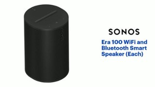 Sonos Era 100 WiFi and Bluetooth Smart Speaker (Each) Black