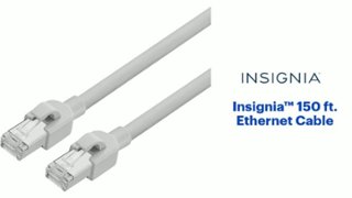 Insignia™ 150 ft. Cat 6A Ethernet Cable Gray NS-NC6A15026 - Open