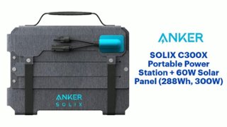 Anker SOLIX C300X DC Portable Power Station w/60W Solar Panel