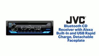 JVC Bluetooth CD Receiver with Alexa Built In and USB Rapid Charge