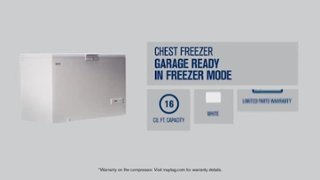 Maytag 16 Cu. Ft. Chest Freezer with Power Loss Assist White