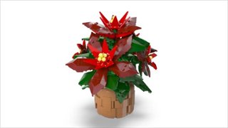 LEGO Icons Poinsettia Plant Building Set and Centerpiece Table