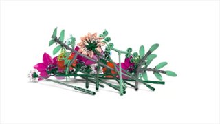 LEGO Botanicals Pretty Pink Flower Bouquet Building Set for Adults