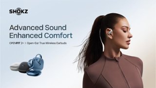 Shokz OpenFit 2+ Open Ear True Wireless Bluetooth Earbuds Purple