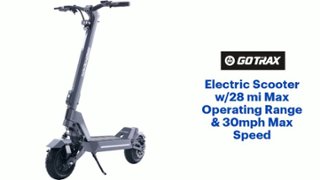 GoTrax RAPTOR Electric Scooter w/28 mi Max Operating Range & 30mph