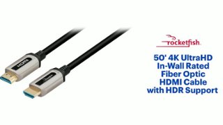 Rocketfish™ 50' 4K UltraHD In Wall Rated Fiber Optic HDMI Cable