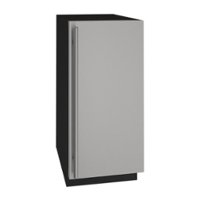 U-Line - 90-lb Freestanding Nugget Ice Machine with Reversible Hinge - Stainless Steel