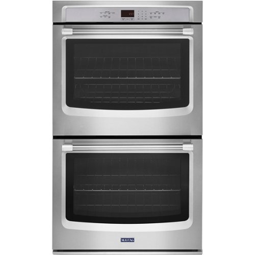 Maytag - 27" Built-In Double Electric Wall Oven - Stainless steel-Front_Standard 