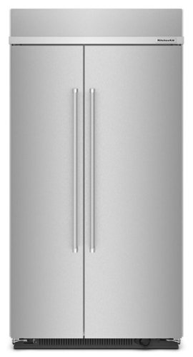 KitchenAid - 25.5 Cu. Ft. Side-by-Side Refrigerator with Under-Shelf Prep Zone - Stainless Steel-Front_Standard 