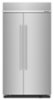 KitchenAid - 25.5 Cu. Ft. Side-by-Side Refrigerator with Under-Shelf Prep Zone - Stainless Steel-Front_Standard