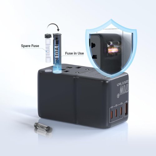 MINIX TP170 GaN III 170W Travel Adapter with 3 USB-C & 1 USB-A Ports, Compatible with US/UK/EU/AU for Laptops, Tablets, Phones - Black BUY ONLINE