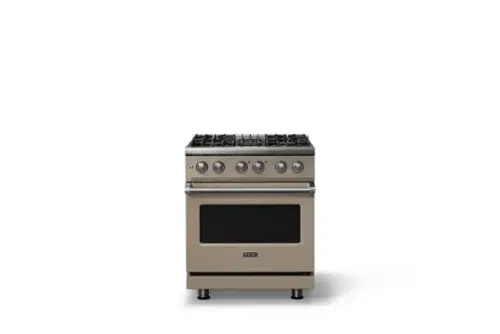 Front. Viking - 30 in. Wide 4 Burner Pro 5 Series 4.7 Cu. Ft. Freestanding Sealed Dual Fuel Convection Range - Nantucket - Nantucket.